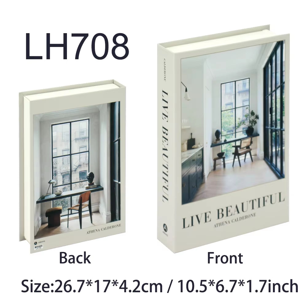 New Fashion Fake Books for Decoration Box Storage Luxury Decorative Book Coffee Table Bedroom Bookends Shooting Props Home Decor