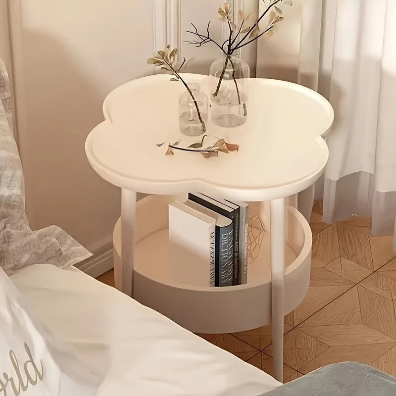 Four-Leaf Clover Sofa Side Several Bedroom Small Table Living Room Storage Table Creative Balcony Double Layer Coffee Table