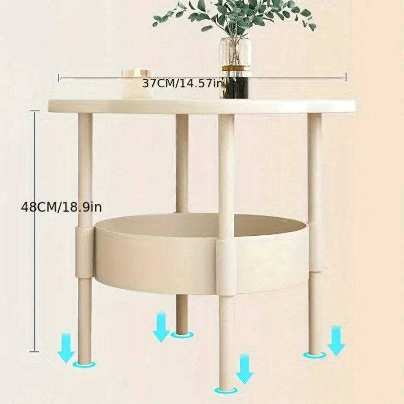 Four-Leaf Clover Sofa Side Several Bedroom Small Table Living Room Storage Table Creative Balcony Double Layer Coffee Table