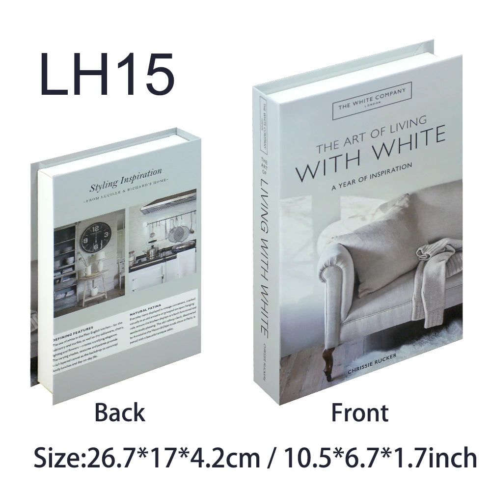 New Fashion Fake Books for Decoration Box Storage Luxury Decorative Book Coffee Table Bedroom Bookends Shooting Props Home Decor