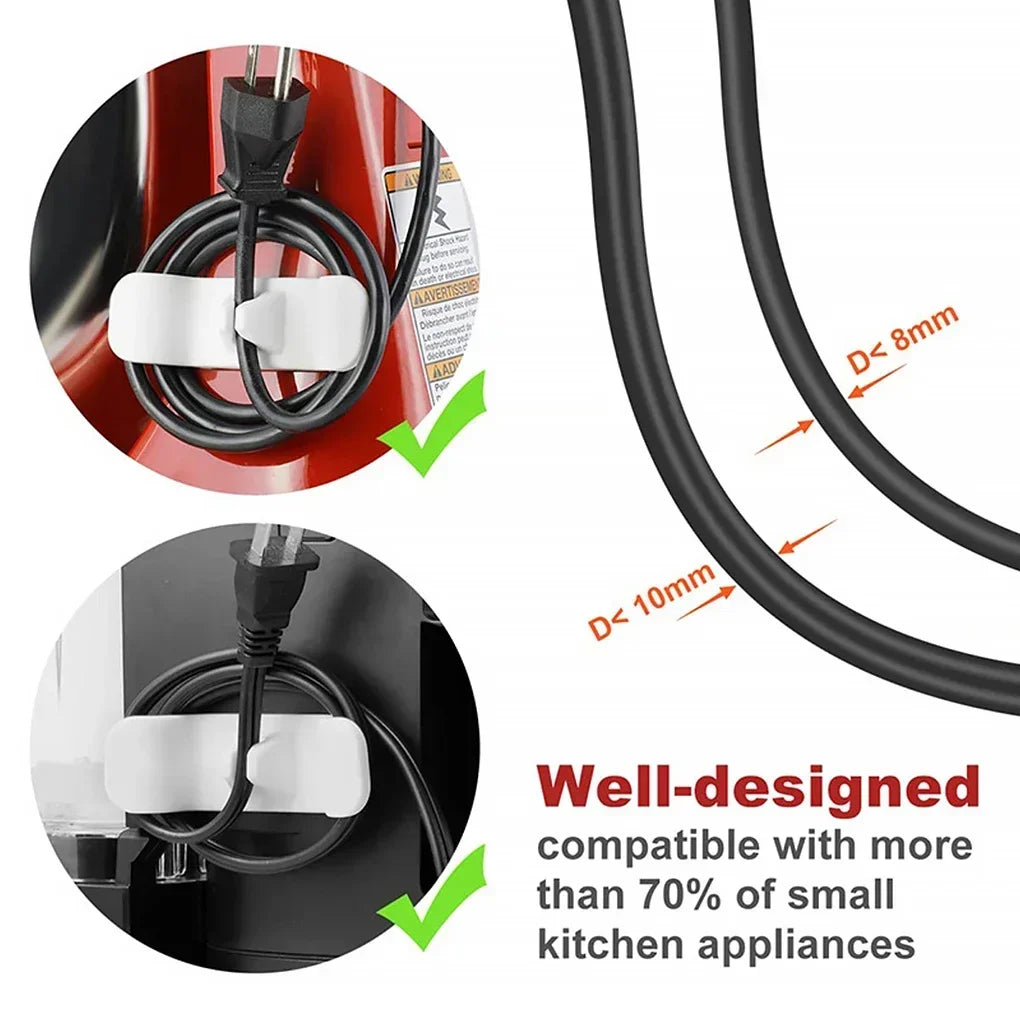 4Pcs Cord Storage Cable Wrap Attachment Compatible with for Kitchenaid Stand Mixer as Kitchen Aid Cable Organizer