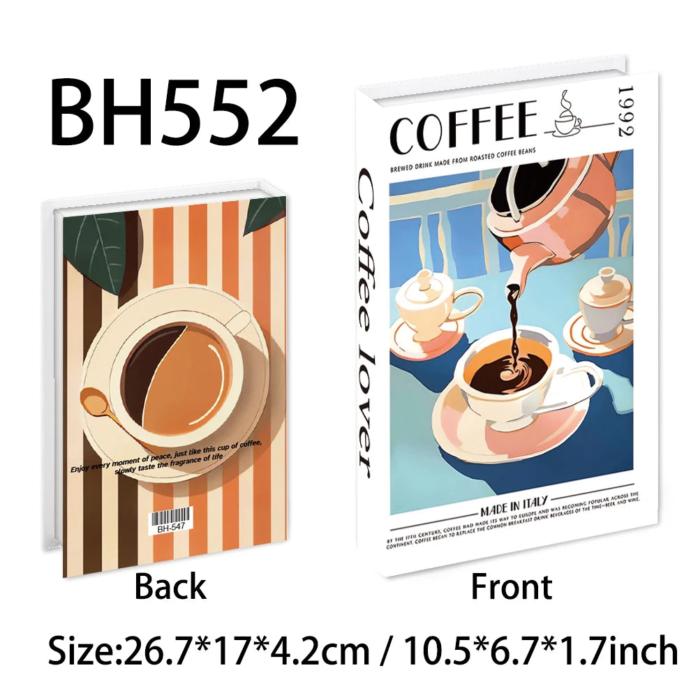 New Fashion Fake Books for Decoration Box Storage Luxury Decorative Book Coffee Table Bedroom Bookends Shooting Props Home Decor