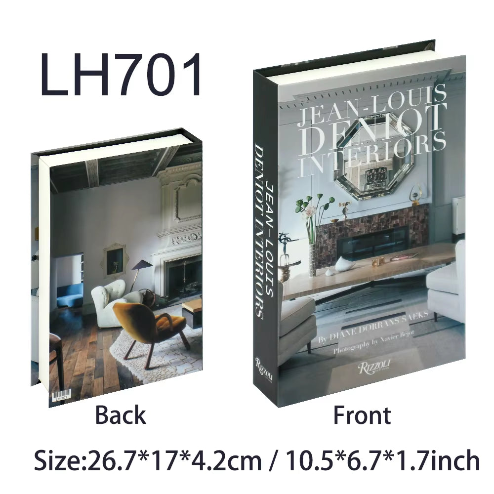 New Fashion Fake Books for Decoration Box Storage Luxury Decorative Book Coffee Table Bedroom Bookends Shooting Props Home Decor
