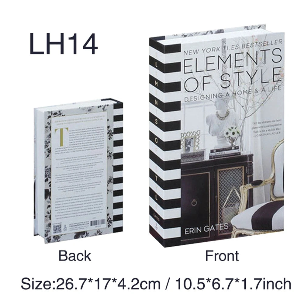 New Fashion Fake Books for Decoration Box Storage Luxury Decorative Book Coffee Table Bedroom Bookends Shooting Props Home Decor