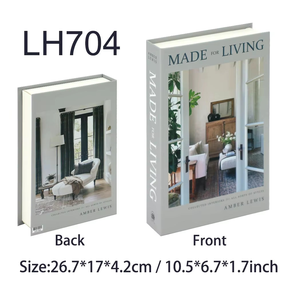 New Fashion Fake Books for Decoration Box Storage Luxury Decorative Book Coffee Table Bedroom Bookends Shooting Props Home Decor