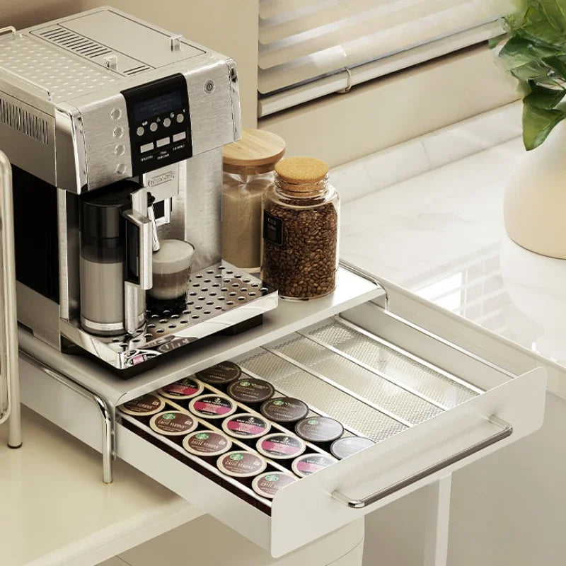 New Capsule Coffee Display Rack Storage Drawer Bar Ins Wind Table Top Tea Bag Storage Box Coffee Machine Base Drawer