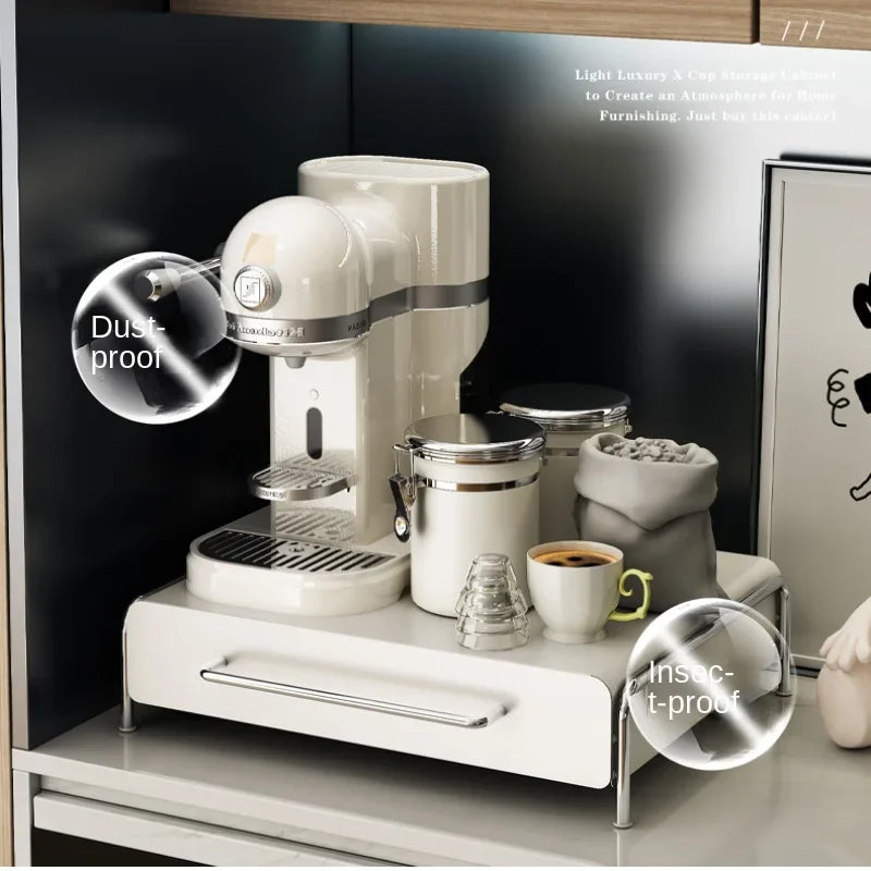 New Capsule Coffee Display Rack Storage Drawer Bar Ins Wind Table Top Tea Bag Storage Box Coffee Machine Base Drawer